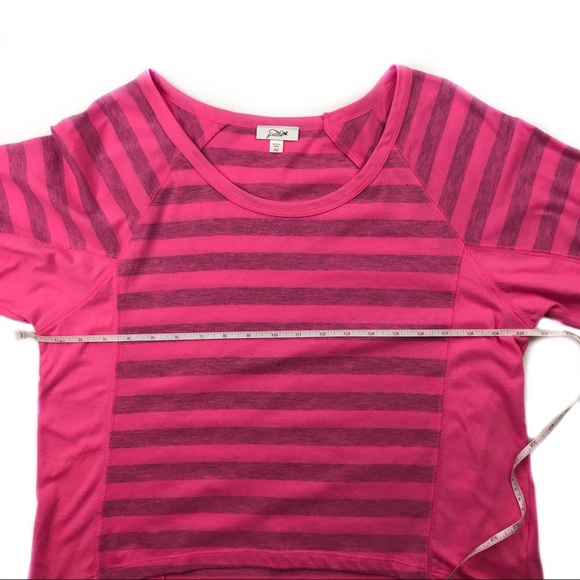 Graine Junior’s XL Hi-Low Top Pink Gray Stripes - Picture 5 of 8